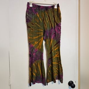 Tie-dye Flare Hippie Pants